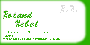 roland nebel business card
